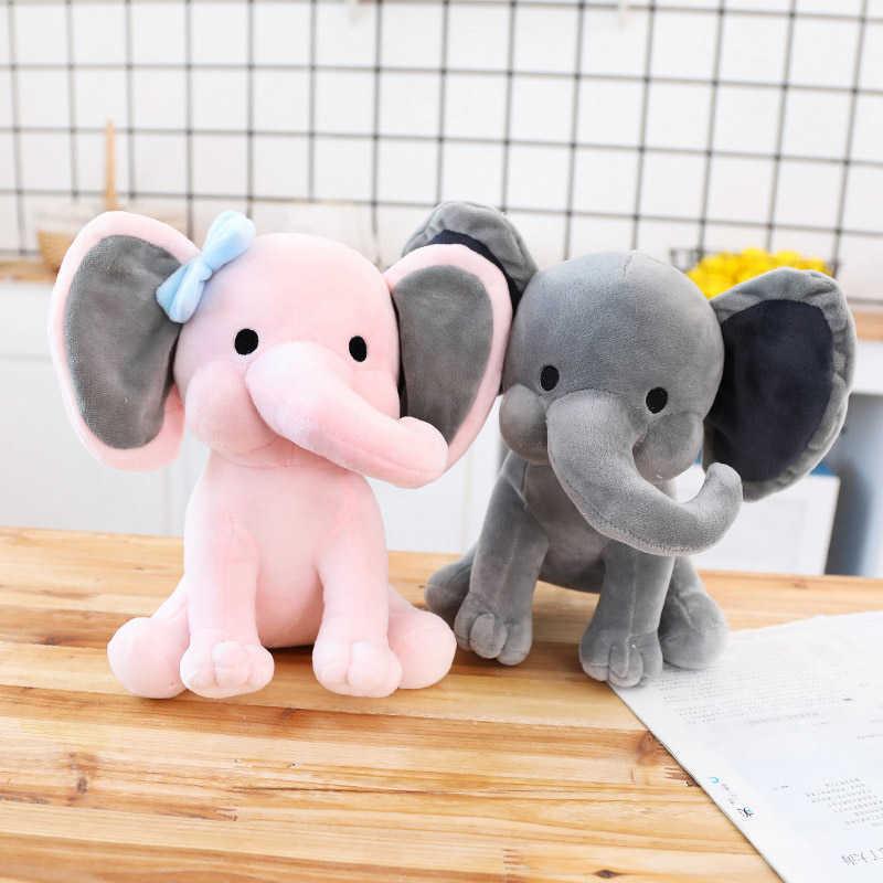 Elephant Plush Toys Baby Room Decorative Stuffed Dolls for Slepping 25cm Kawaii Animal Child Kids Plushiies Toy Pink Grey Doll H0910 H1025
