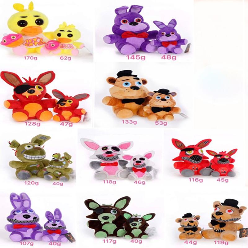 Wholesale Five Nights At Freddy FNAF Plush Toy 18cm 25cm Freddy Fazbear Bear Bonnie Chica Foxy Soft Stuffed Toys Doll Gifts for Kids