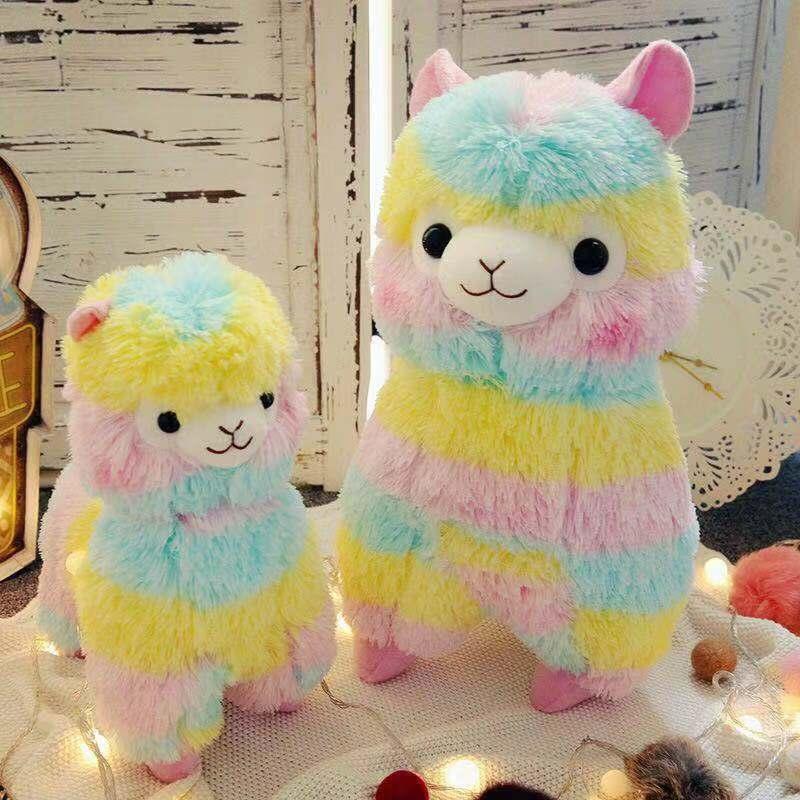 25cm Alpaca Plush Toys Cute Soft Stuffed animals colorful Doll Home Decoration High Quality Kid Child Toy Birthday Gifts Wholesale
