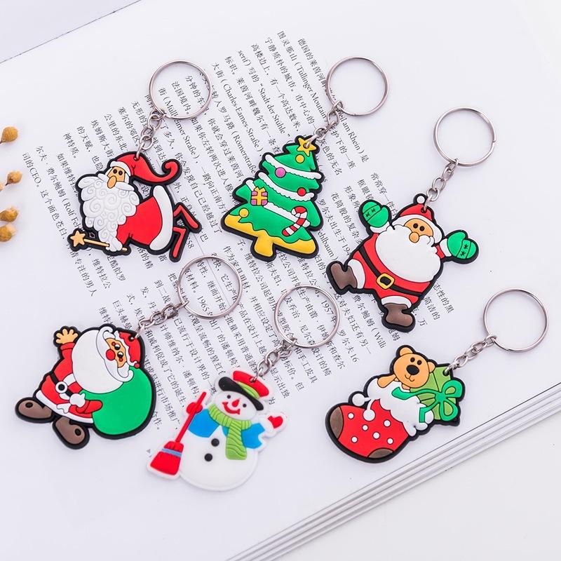 Decompression Toy Christmas activities custom tree modeling creative gifts PVC silicone key chain small pendant