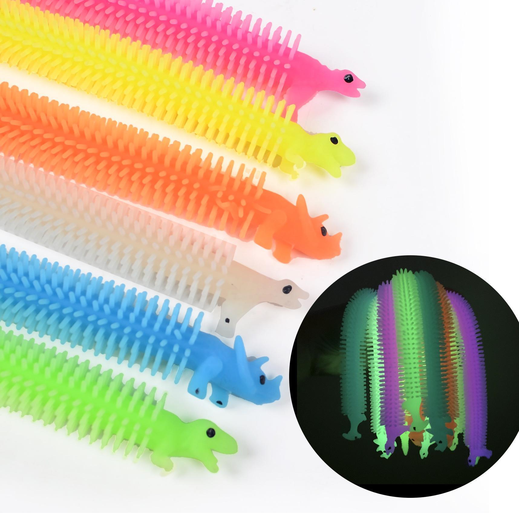 Fidget toys fluorescent Decompression Toy String Stretch Worm Noodle Rope Anti Stress Relieve Boredom Autism Vent Squeeze Fun