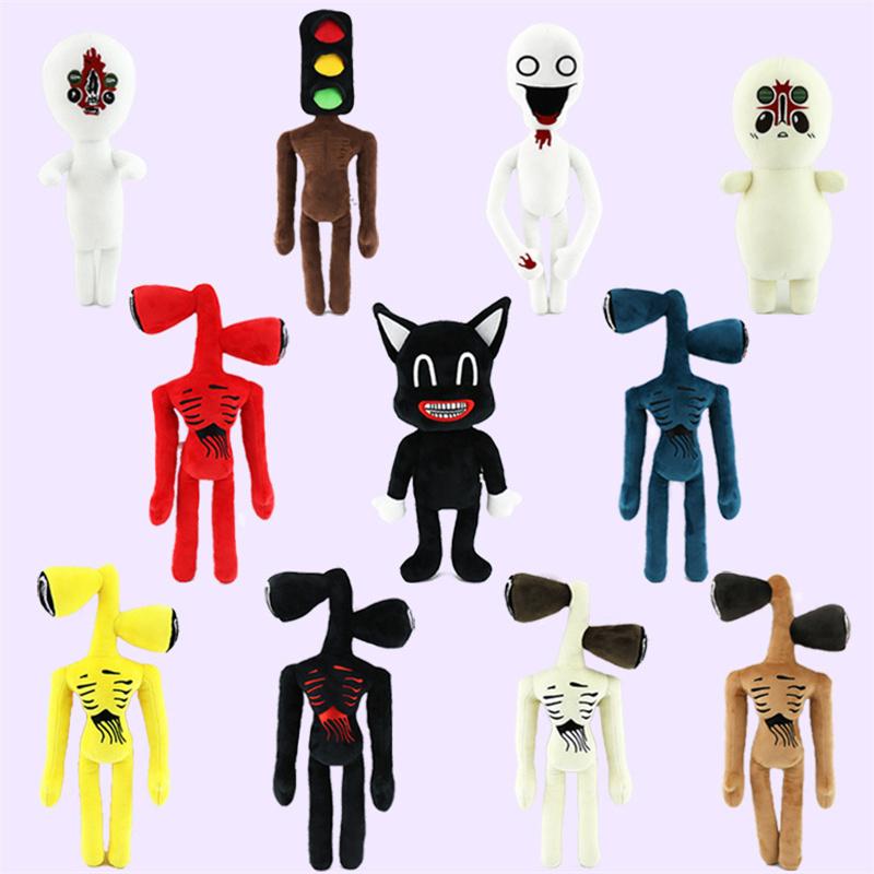 The latest 11 types cross-border product Siren Head Plush Toy Dolls Black Cat Doll Whistle Man Christmas Gift