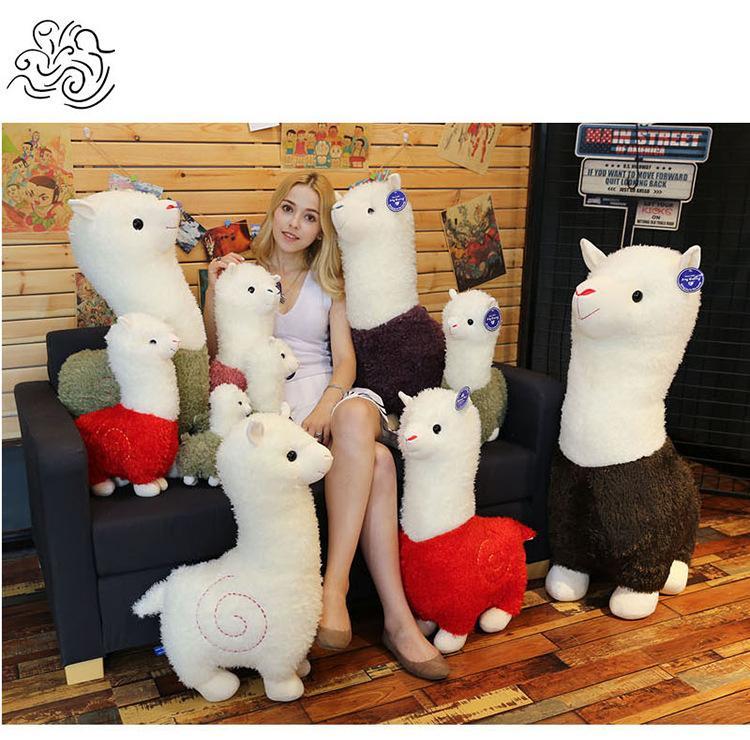 Creative alpaca plush toys doll alpacas pillows cute dolls ragdoll Stuffed toy sleeping pillow children Christmas gifts birthday gift
