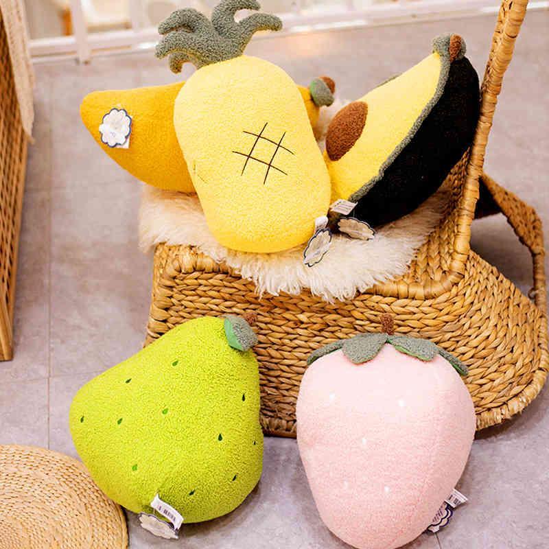 Creative Toys 35-50cm Doll Latest Fruit Avocado Strawberry Pineapple Plush Pillow Children s Gift Cushion Home Decoration, And Accompany Kids Sleep