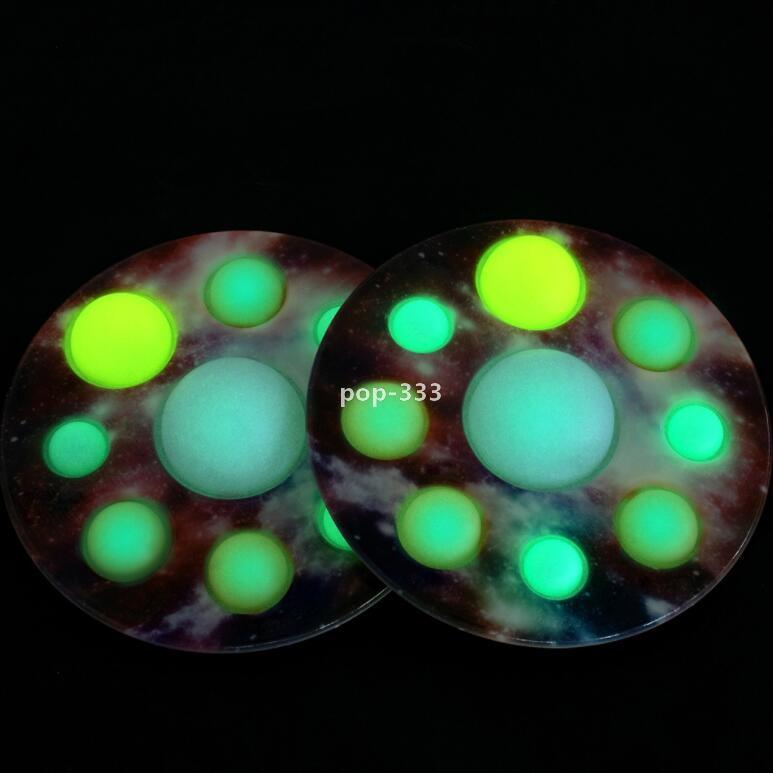 Decompression Fidgets Toy Fluorescent Planets Finger Squeeze Bubble Sensory Toys Adult Stress Relief Antistress Board Autism Fingertip Fidg