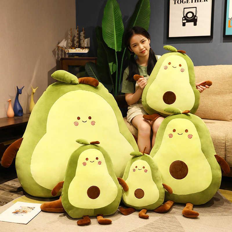 50-150cm Large Avocado Plush Toy Sleeping Pillow Cute Doll Birthday Gift Girl Boy Living Room Kids Bedroom Decorative Cushions H1025