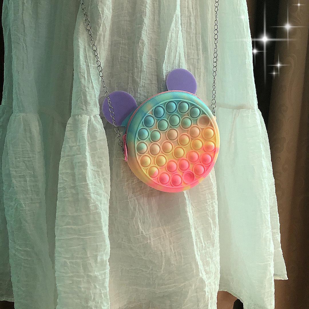 Fidget Toys Sensory Christmas halloween small Elk coin purse Push Bubble Tie dye Anti Stress Educational Children Adults Decompression Toy Surprise wh